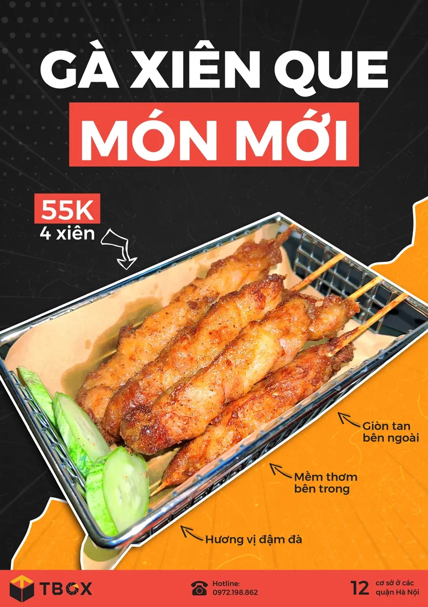 Gà xiên que